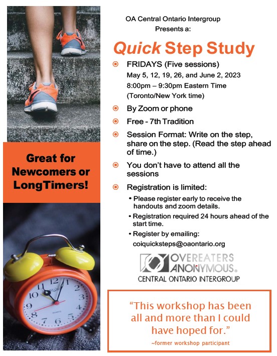 Quick Step Study – Central Ontario Intergroup